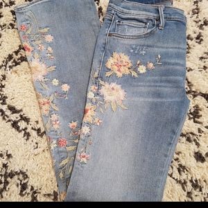 DRIFTWOOD KELLY BABY BOOT SOFT SUMMER FLORAL EMBROIDERED JEANS
